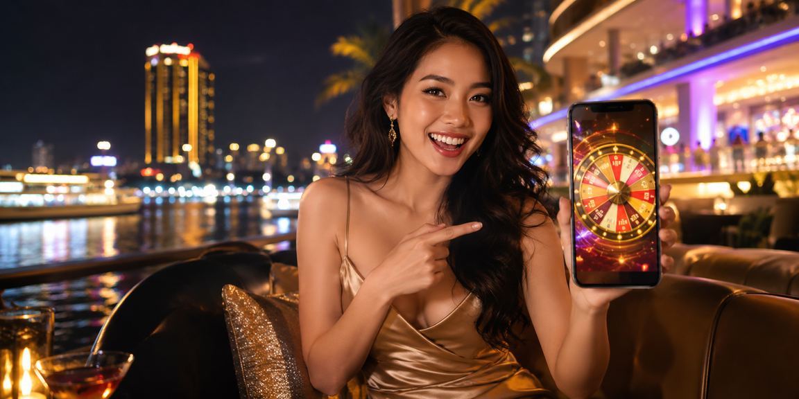 Người phụ nữ Việt Nam trải nghiệm roulette trực tuyến bên bờ sông Mekong